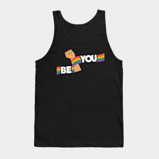 LGBTQ Be You Gay Pride Month Rainbow Tank Top